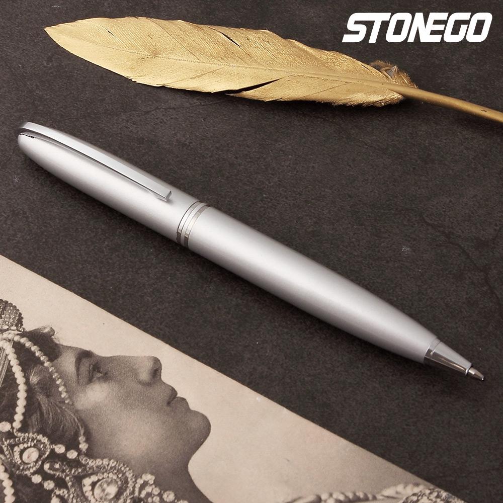 Выдвижные металлические шариковые ручки STONEGO с поворотом, Роллерная ручка со средним стержнем (1.0mm) Гладкие шариковые ручки с поворотным механизмом, черные чернила