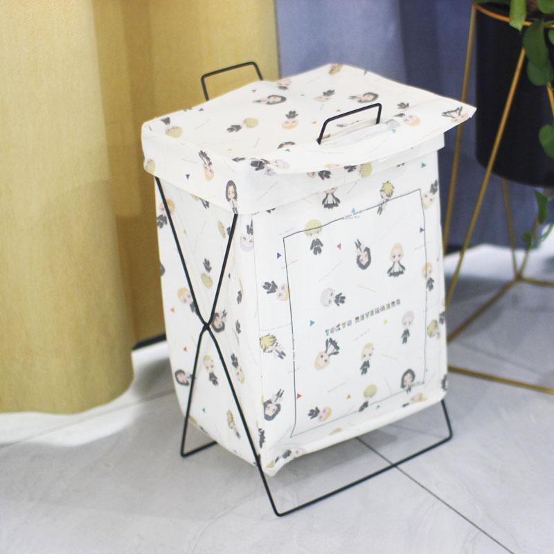 Складная водонепроницаемая корзина для грязной одежды с железной рамой, большая корзина для белья