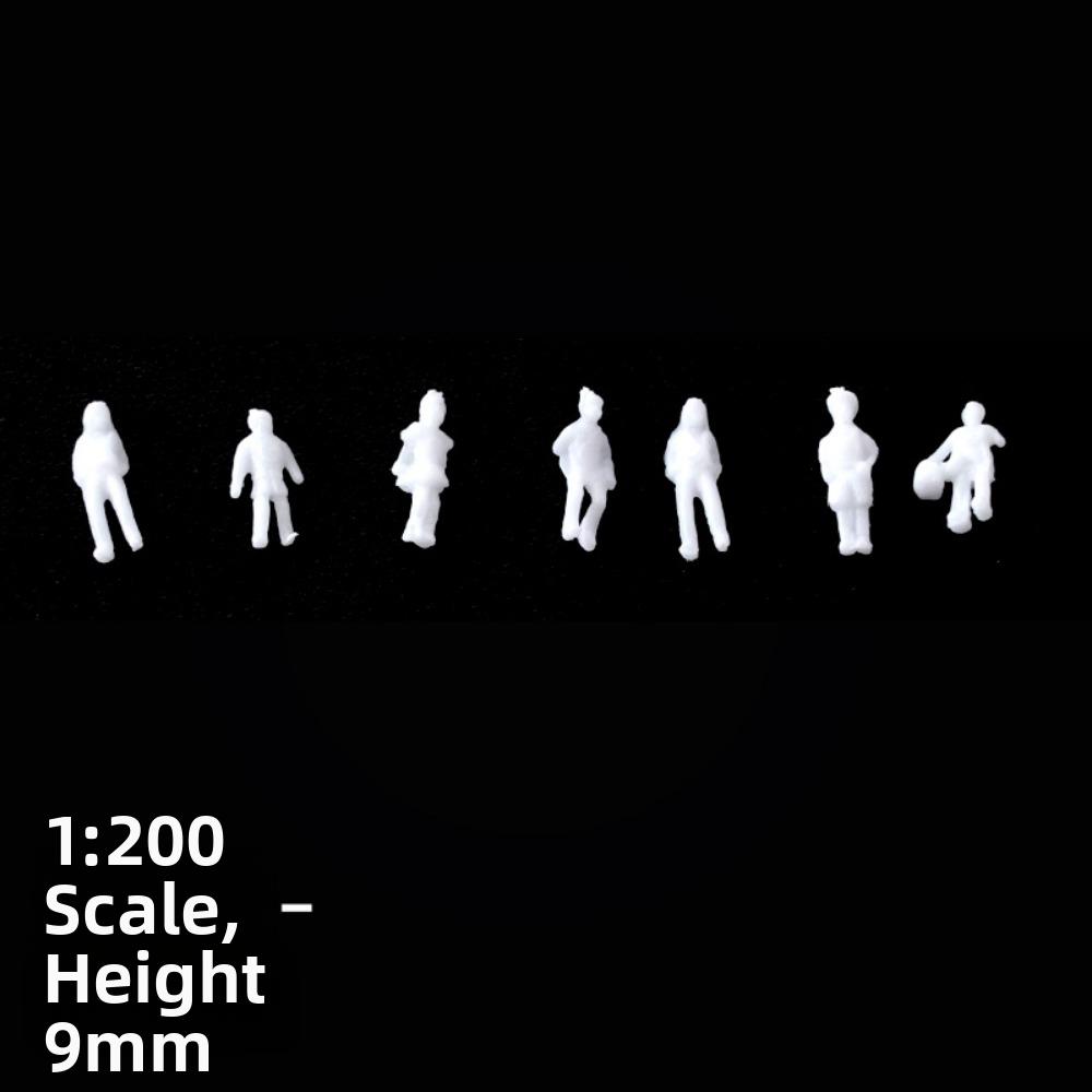 10/100pcs 1:75/1:50/1:42/1:30/1:25 Scale Building People Figures White Color Mixed Pose
