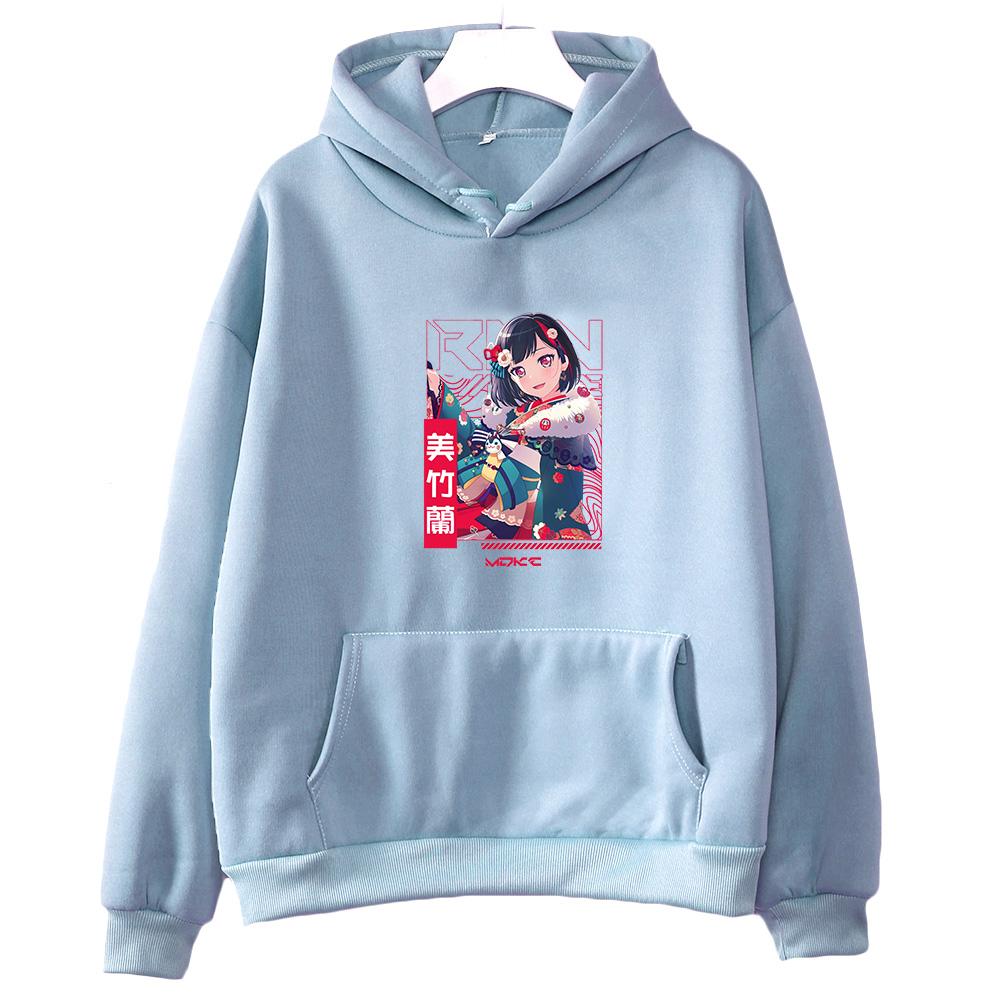 BanGG Dream Ran Mitake Graphic Sweatshirts Popular Character Print Clothes Women Cute Aesthetic Anime Hoodie Autumn Fashion Tops