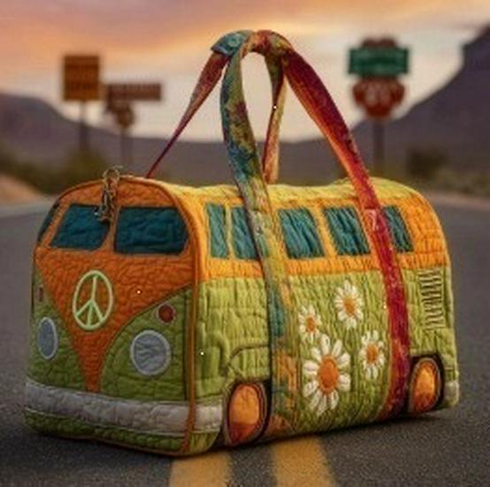 3D Ретро сумка-баул VW Bus для путешествий и спортзала: Мода для коротких дистанций