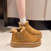Winter Women Short Plush Warm Snow Boots Casual Shoes New Suede Fur Chelsea Ankle Boots Flats Platform Ladies Shoes Botas