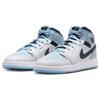 Детские кроссовки Air Jordan 1 Mid SE GS White Ice Blue черные DV1337-104