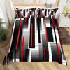Черный Фиолетовый Абстрактные Линии Комплект Постельного Белья из Трех Предметов 3D Цифровая Печать Пододеяльник Покрывало