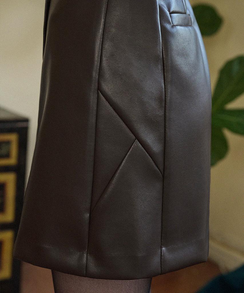 Micene Tasty Leather Mini Skirt