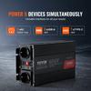 VEVOR Modified Sine Wave Inverter, 1500W, DC 12V to AC 230V Power Inverter with 2 AC Outlets 2 USB Port 1 Type-C Port 6 Spare Fuses