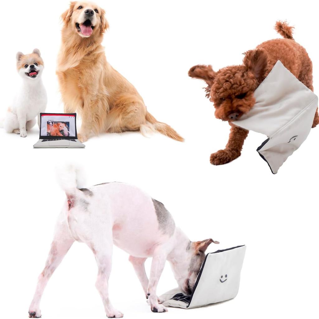 Interactive Dog Toy Set Squeaky Laptop Computer