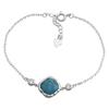 Silver Bracelet with Turquoise, Cubic Zirconia, Item Weight 2.76 Gr (60002288)