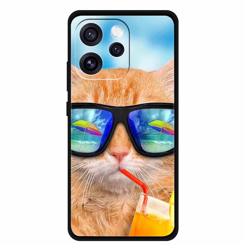 Чехол для телефона Oppo Reno15 Мягкий силиконовый чехол из ТПУ для OPPO PLW110 6,32" Черный чехол для Oppo Reno 15 5G Модный крутой корпус