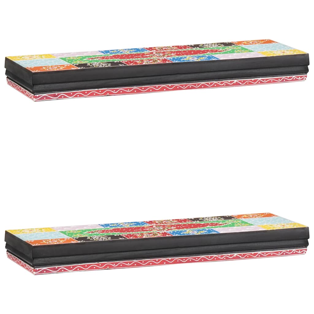 Wall Shelf Multicolored 60 x 20 x 6 cm Solid Mango Wood
