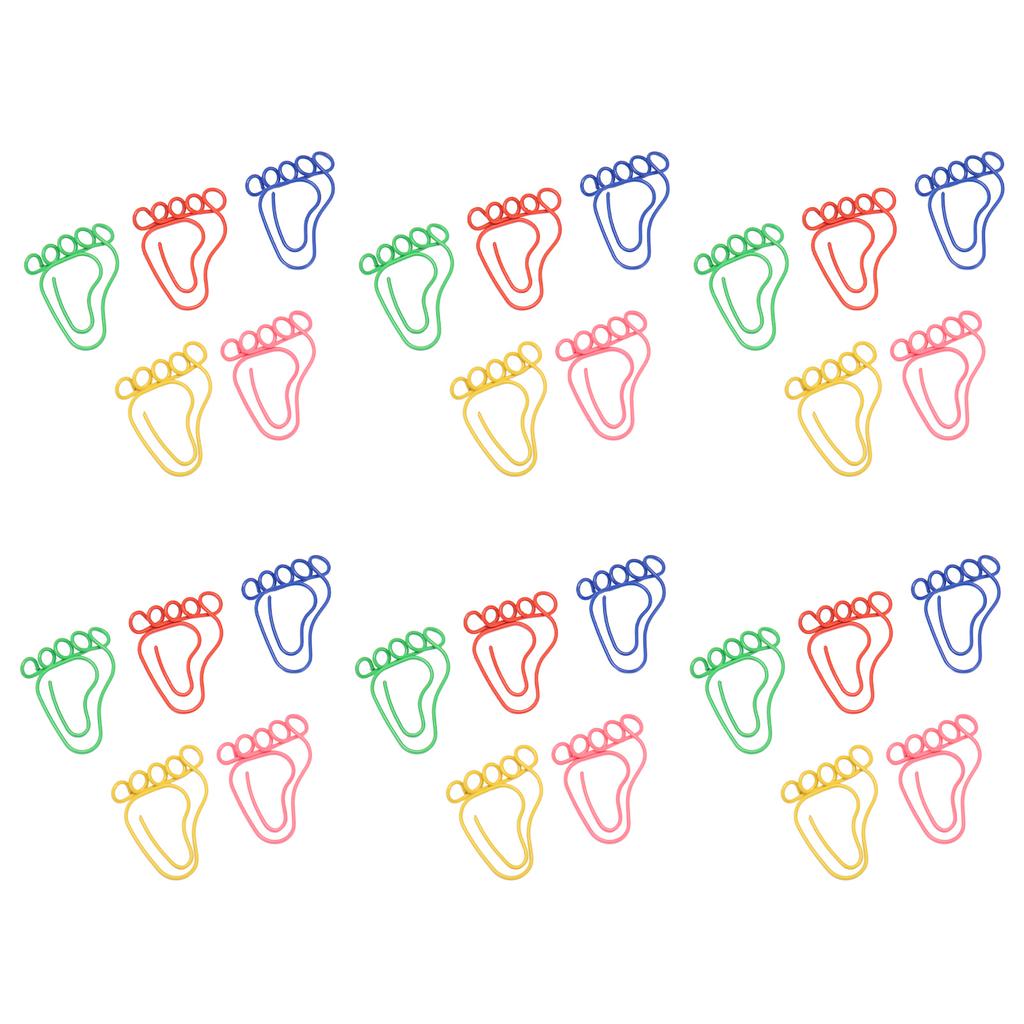 100 шт. Скрепки для бумаги Footprint с повышенным сопротивлением скольжению, металлизированные скрепки для Scra