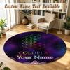 Coldplay Personalized Round Rug Support Custom Name, Soft Home Decor Mat