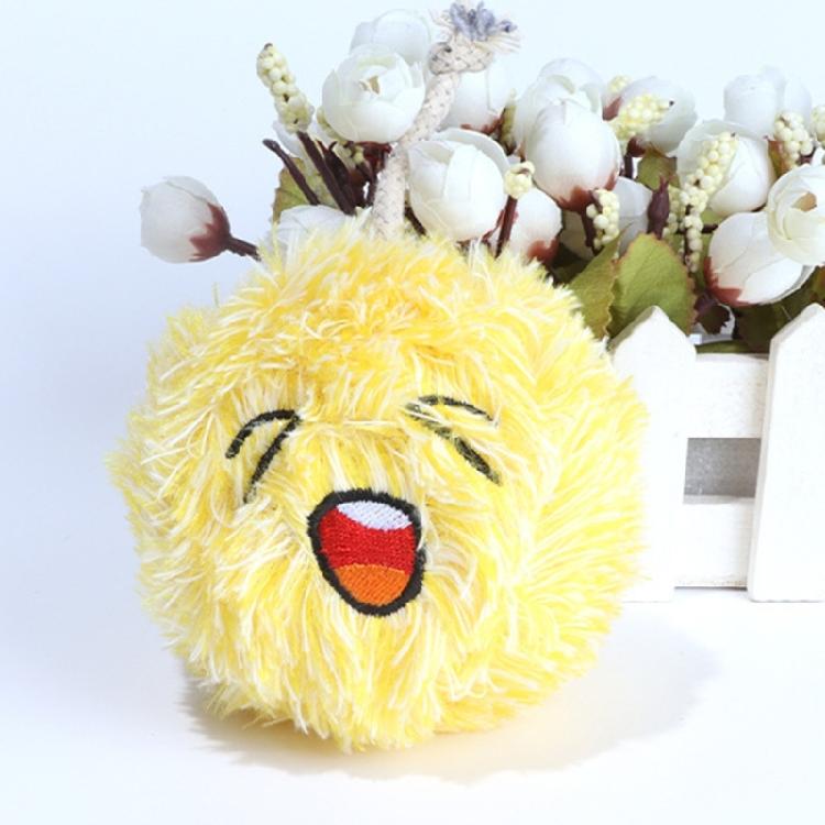 Colorful Balls Cat Toy Pompoms Squeaking Chasing Balls 4" Diameter