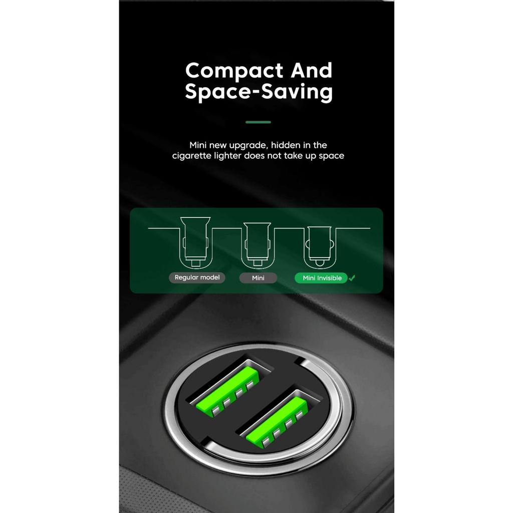 Автомобильное зарядное устройство USB мощностью 200 Вт с двумя портами, быстрая зарядка QC3.0 для iPhone 16, 15, 14, 13, портативное зарядное устройство для мобильных телефонов Xiaomi в автомобиле