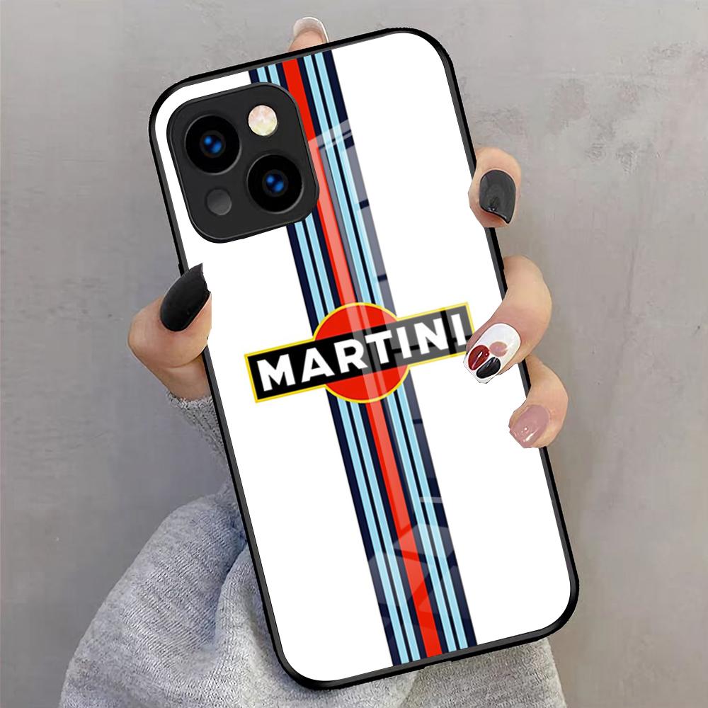Чехол для телефона Racing M-Martini-ES для iPhone 17 Pro Max 16 15 14 Pro Max 13 11 X Xs Xr 8 7 Plus Стеклянная крышка
