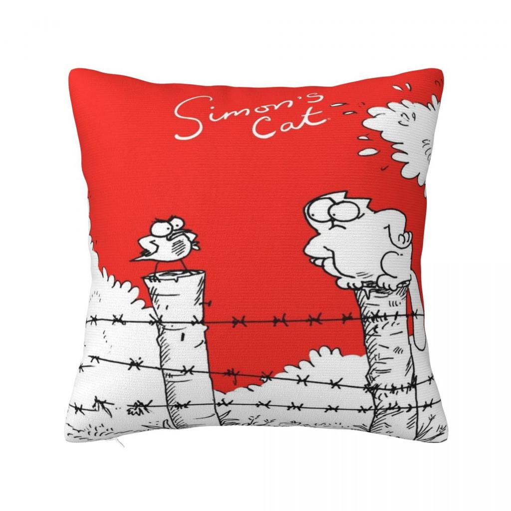 Trendy Living Room Simons Cartoon Cat Catsdecorations Pillowcase Merch Pillow Covers Square Multiple Sizes