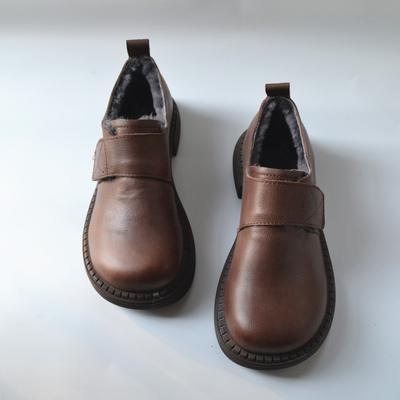 Модные зимние сапоги из коровьей кожи и шерсти, зимняя женская обувь, теплые женские сапоги с натуральным мехом, ботильоны