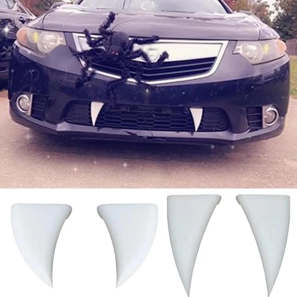 Universal Bumper Decor Vampire Teeth 3D Car Teeth Sticker New Car Vampire Teeth Decor