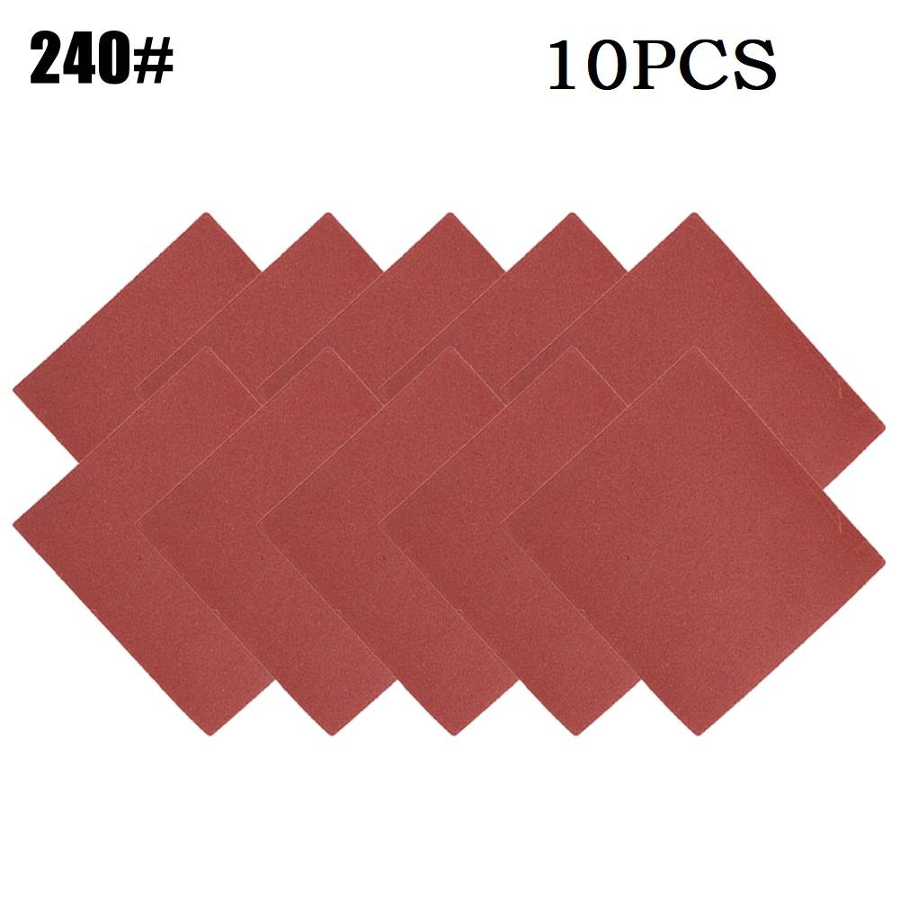 10pcs Sandpaper 110x100mm Abrasive Sanding Paper Flocking Sand Paper 60-120-240Grit Abrasive Polishing Tools