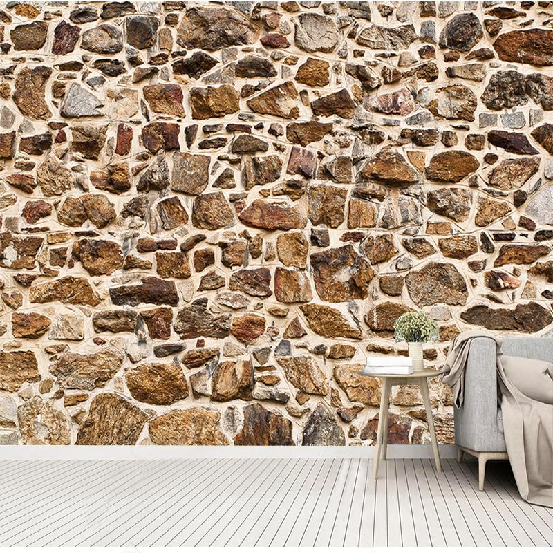 3D настенные обои, винтажные ностальгические 3D рельефные каменные текстуры, настенная живопись для гостиной, кабинета, ресторана, домашний декор, обои