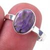 Natural Charoite Gemstone Handmade 925 Solid Sterling Silver Ring Size 9 B8f52