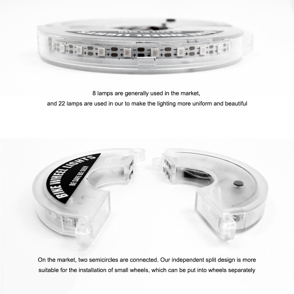 22 светодиодных фонаря для велосипедного колеса, умный датчик вибрации, вспышка, спица, перезаряжаемый через USB, детский балансировочный велосипед, декоративная лампа для автомобиля