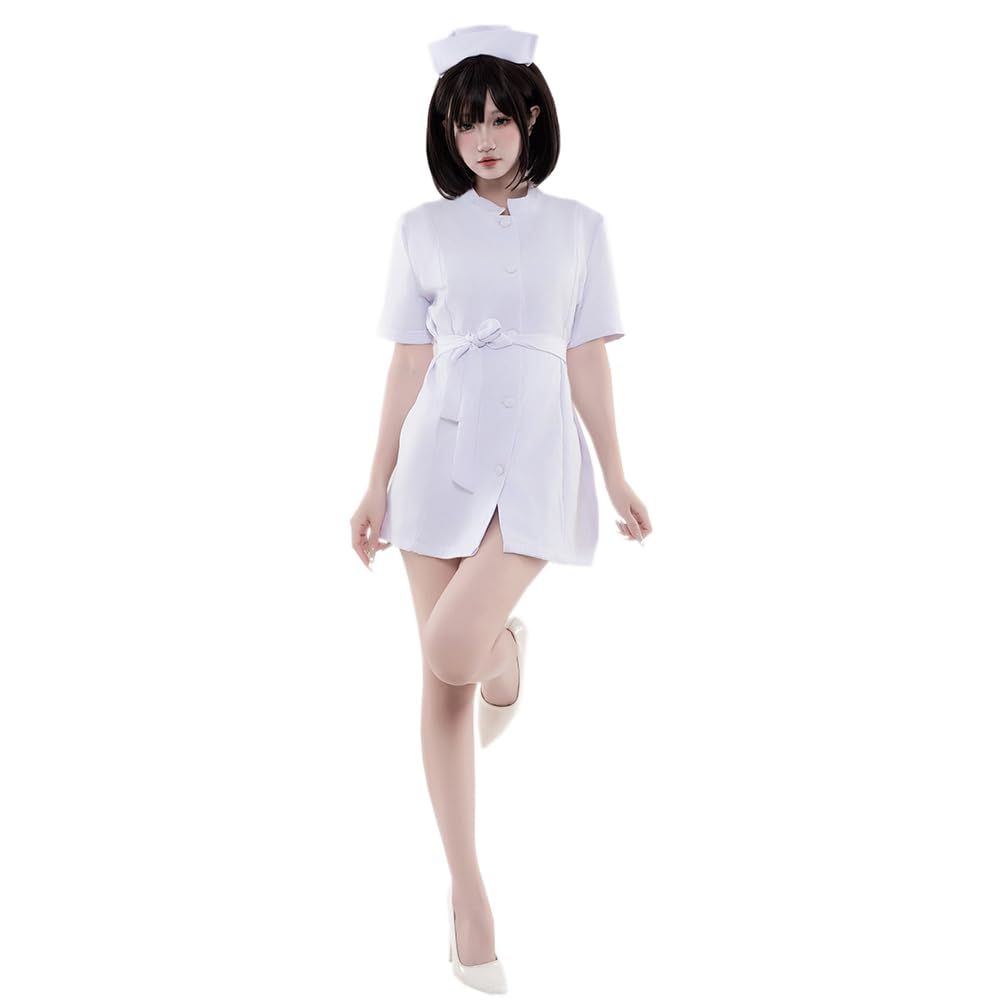 Косплей Эротический Костюм Медсестры Медсестра Сексуальный Косплей Крайне Непослушный Ангел в Белом Халате Горничная Милое Соблазнение Моэ Бондаж Чувственное Нижнее Белье Линжери Один
