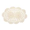 Новые винтажные вязаные крючком салфетки Шебби Шик Ручная работа Вязаный крючком плейсмат Овальная настольная салфетка