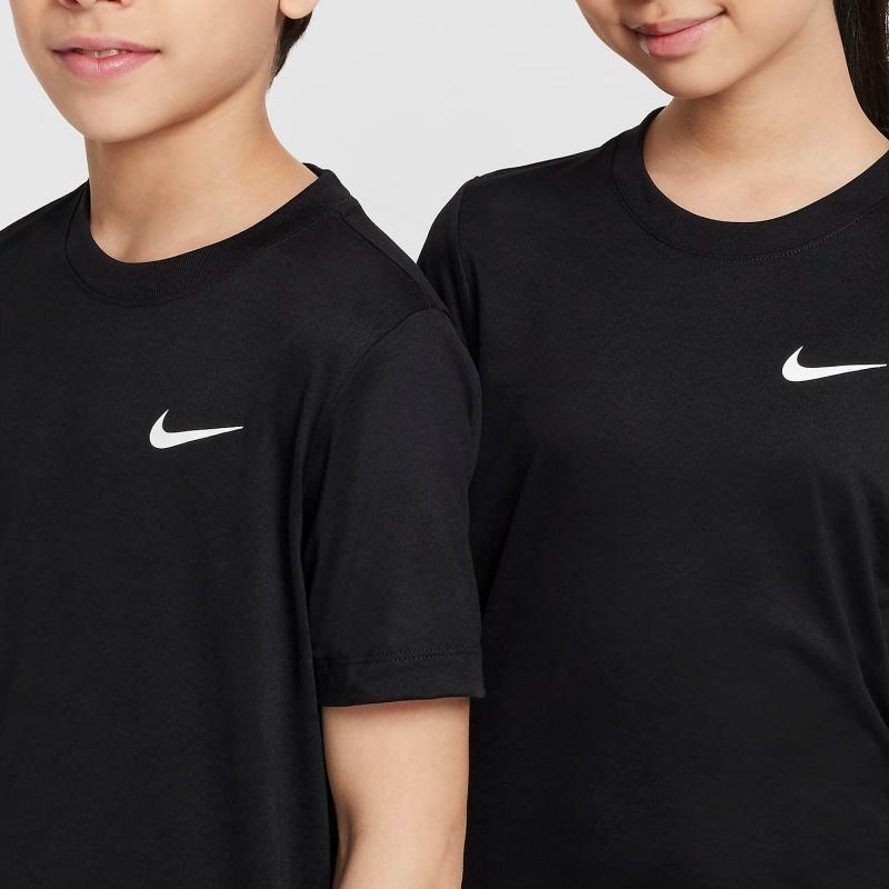 Nike Футболка Legend Soft Absorbent Lightweight с коротким рукавом для детей, черные FZ5198-010