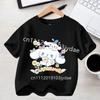 Kids Short Sleeve Streetwear 2026 Summer Casual Clothes Kawaii Gift Cute Cinnamoroll Girl Tshirt Cotton Anime Print Tee Shirt