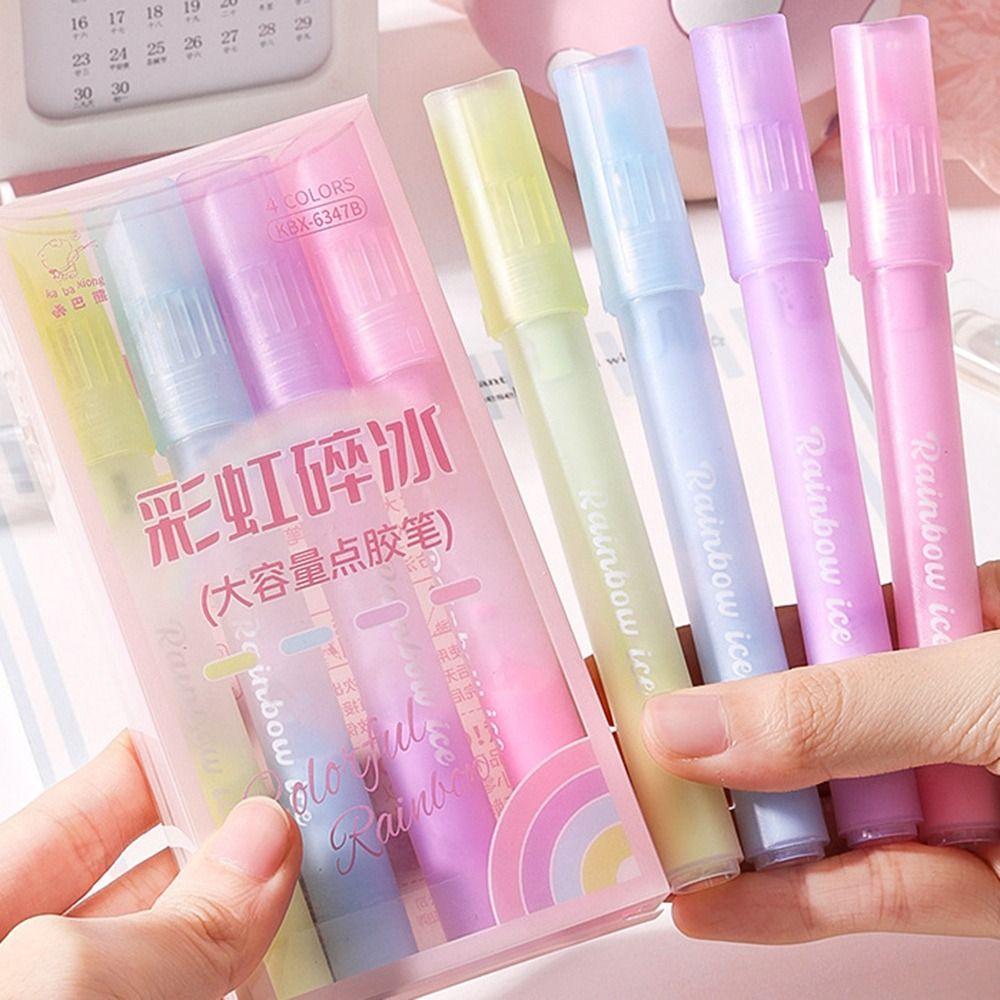 4 шт. DIY скрапбукинг липкая клеевая ручка цветные клеевые стержни прочная точечная клеевая ручка для школы и офиса