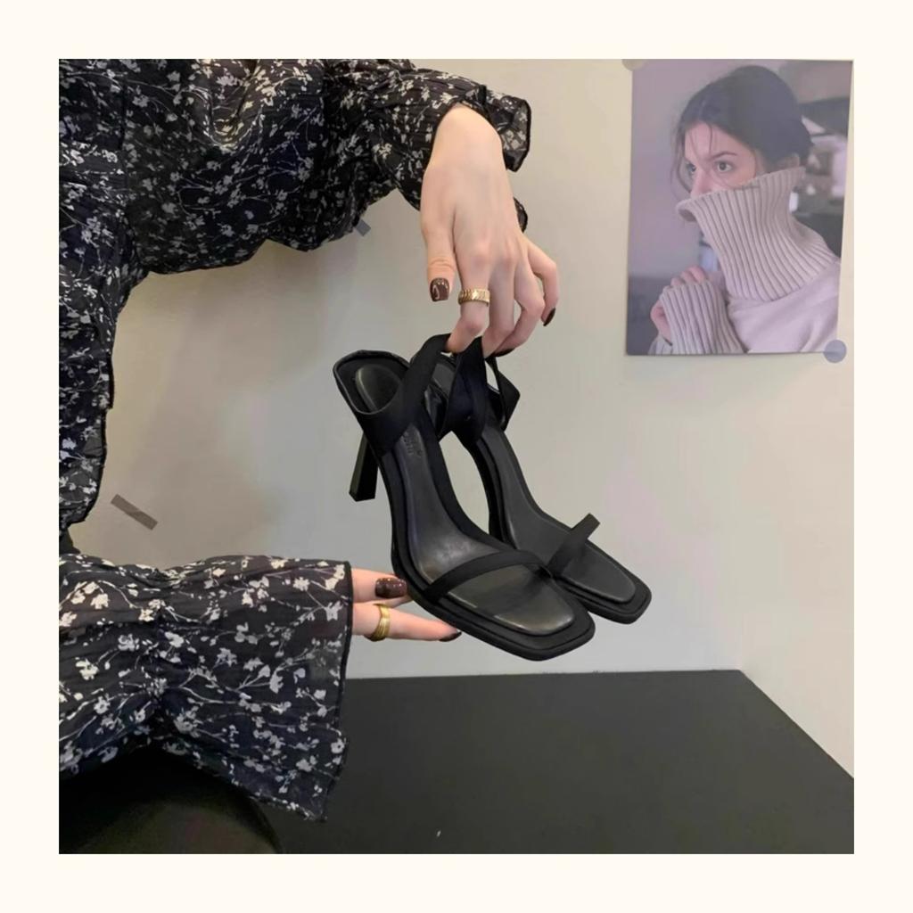 2024 лето интернет-знаменитость новинка с юбкой босоножки на высоком каблуке женская обувь слово со шпильками модные универсальные