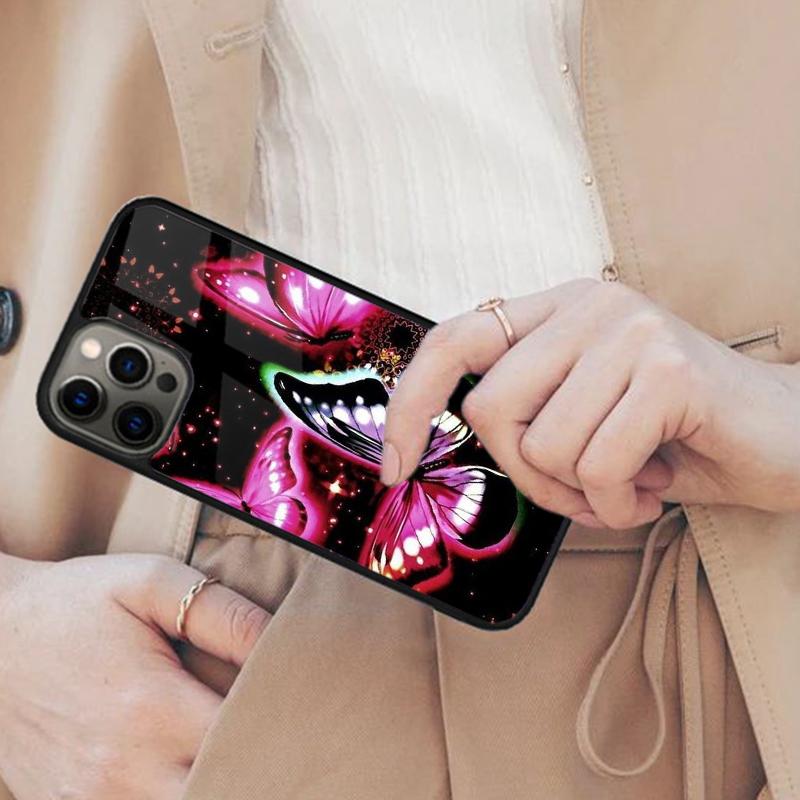 Black Beautiful Butterfly Magnetic Phone Case For APPLE iPhone 17 Air 16 14 13 12 Pro Max 15 Plus Wireless Charge MagSafe Cover