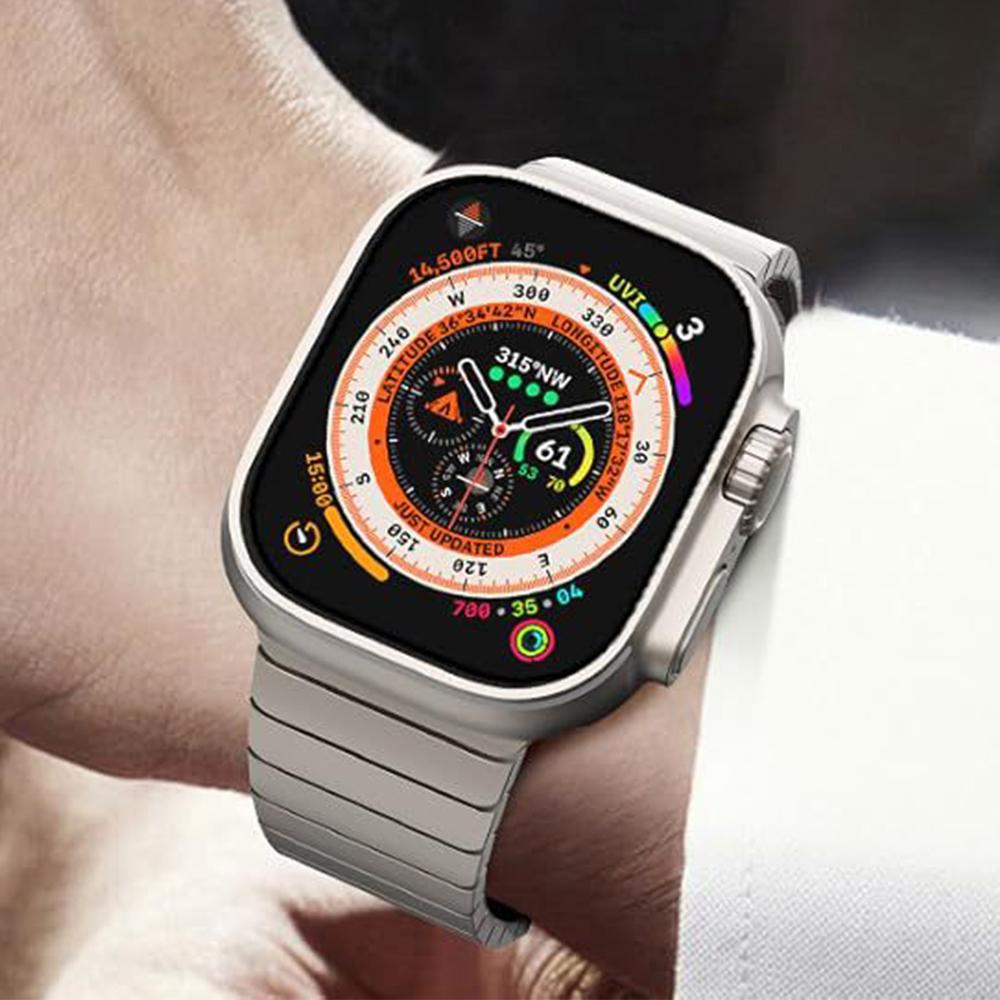 Металлический титановый ремешок для Apple Watch Ultra 3 2 49 мм 46 мм 45 мм 44 мм Магнитная застежка Браслет iWatch 11 10 9 8 7 6 5 4 SE 3 Ремешок
