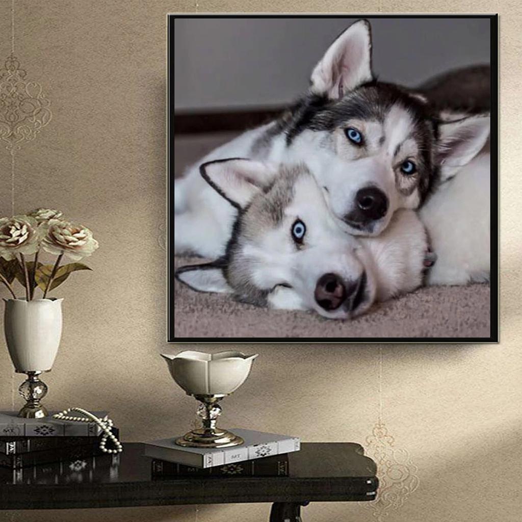 DIY Diamond Painting Funny Husky Cross Stitch Kit Mosaic Art Diamond Painting Full Circle/Square Diamond Home Decoration
