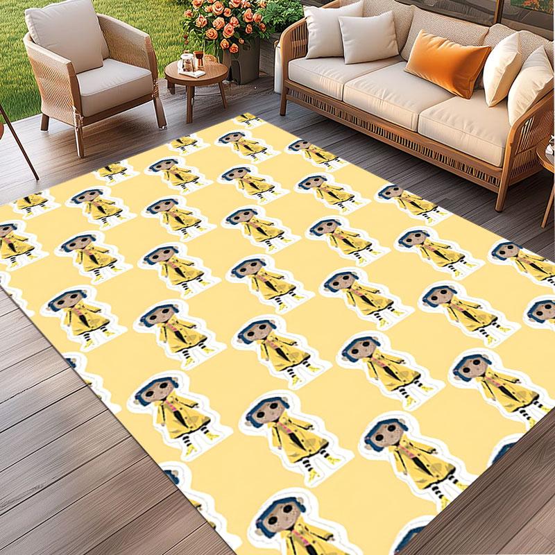 Coraline Print Rug, Washable Floor Carpet, For Entryway Dorm Laundry Room Office Study, Home Decor Birthday Christmas Gift