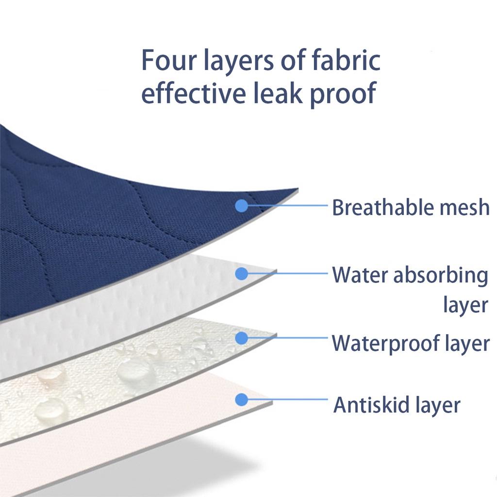 Моющаяся подушка для кровати при недержании, многоразовая впитывающая смачивающая простыня, протектор, сухой коврик 60x90 см/90x100 см/90x150 см