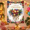 Christmas Theme Wall Tapestry, Xmas Wall Hanging, Holiday Home Bedroom Decoration