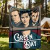 1 шт. Музыкальная группа Green Day Плед для улицы Легкий Фланелевый, Мягкий и Теплый, Всесезонный для Дивана, Улицы, Кемпинга, Гостиной, Офиса, Стула