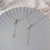 Niche Design Tassel Diamond инкрустированное ожерелье Hoist для женщин Ключичная цепочка для женщин Холодный стиль кулон тренд