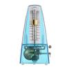 Transparent Mechanical Metronome with Bell Universal Wind Up Metronome with Loud Sound Beat Selection Speed Control for