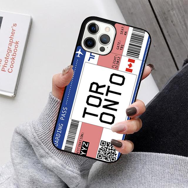 Чехол для телефона 'Посадочный талон' для iPhone 17 Air 16 15 14 13 12 Pro Max Plus Max Cover Shell coque