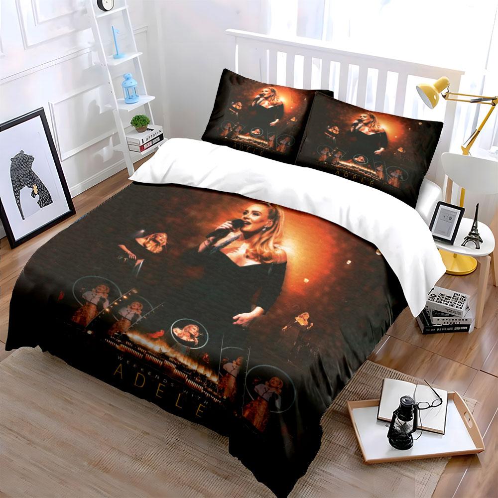 Singer-Themed Bedding Set Bedding Duvet Cover Set Duvet Cover Pillowcases  (1*Duvet Cover 2*Pillowcases, without duvet insert)