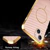 For iPhone 14 Plus Phone Case Carbon Fiber Textured Electroplated TPU Back Cover