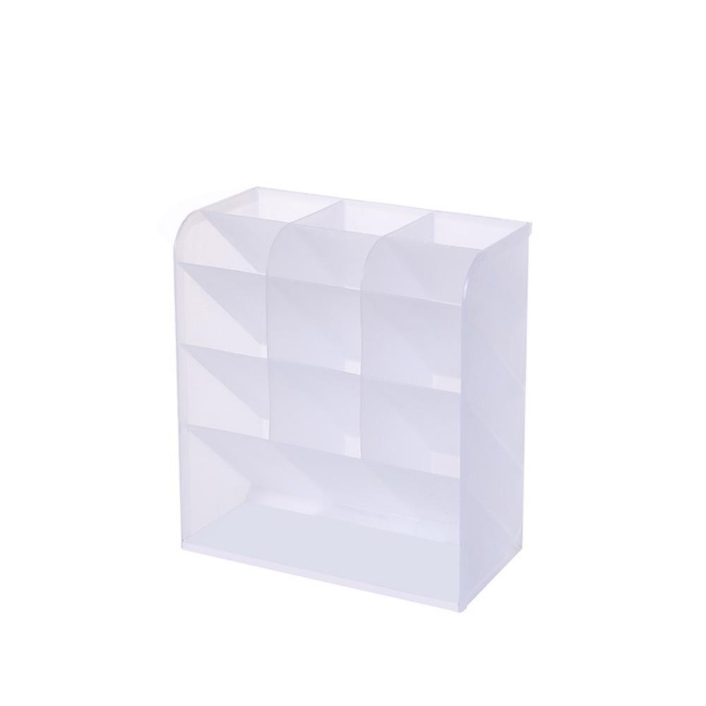 9/13 Grids Desktop Storage Box Oblique Insertion Cosmetics Storage Box Oblique Pen Holder  Home