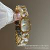 French Style Mini Crystal Watch for Women Light Luxury Elegant Diamond Dress Wristwatch