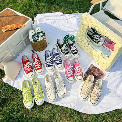 Полутапочки, парусиновая обувь, универсальные маленькие белые туфли для студенток, летняя корейская повседневная обувь, модная парусиновая обувь