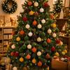 Shatterproof Plastic Velvet Christmas Balls Multi Texture Multi Texture Baubles  Home Aesthetic