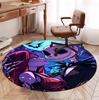 The Nightmare Before Christmas Pattern Round Rug, Indoor/Outdoor Mat, for Picnic, Gameroom, Bedroom, Office, Living Room, Home Decor Carpet, Birthday 