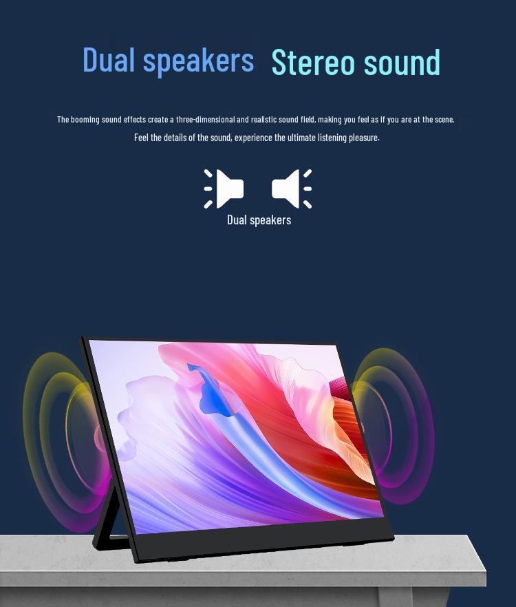 15.6" Беспроводной Портативный Монитор 1080p для ПК, Телефона, Игр PS5/Switch